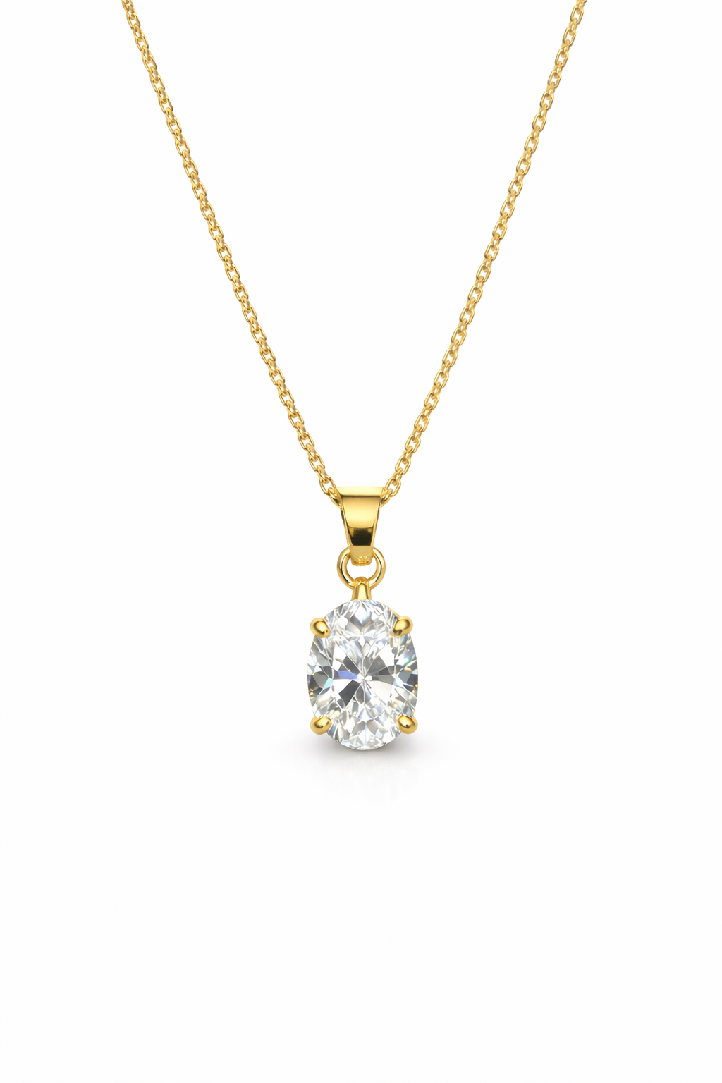 Oval Diamond Pendant