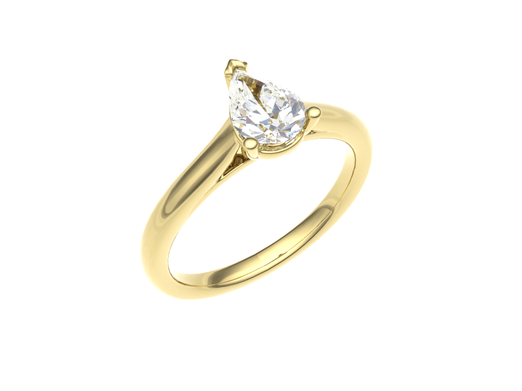 Pear shape Diamond single stone