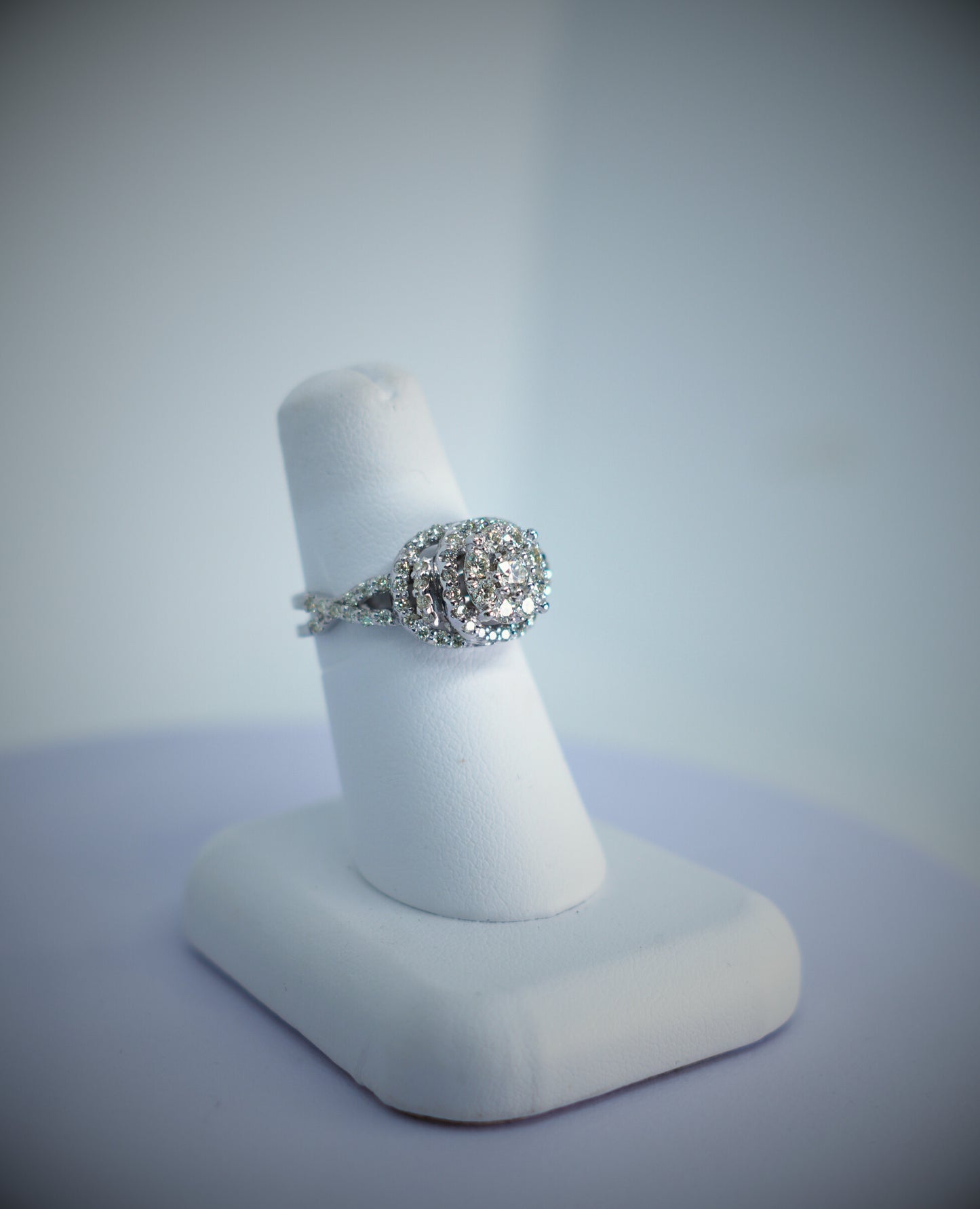9ct White Gold 1.2TCW Diamond Dress Ring