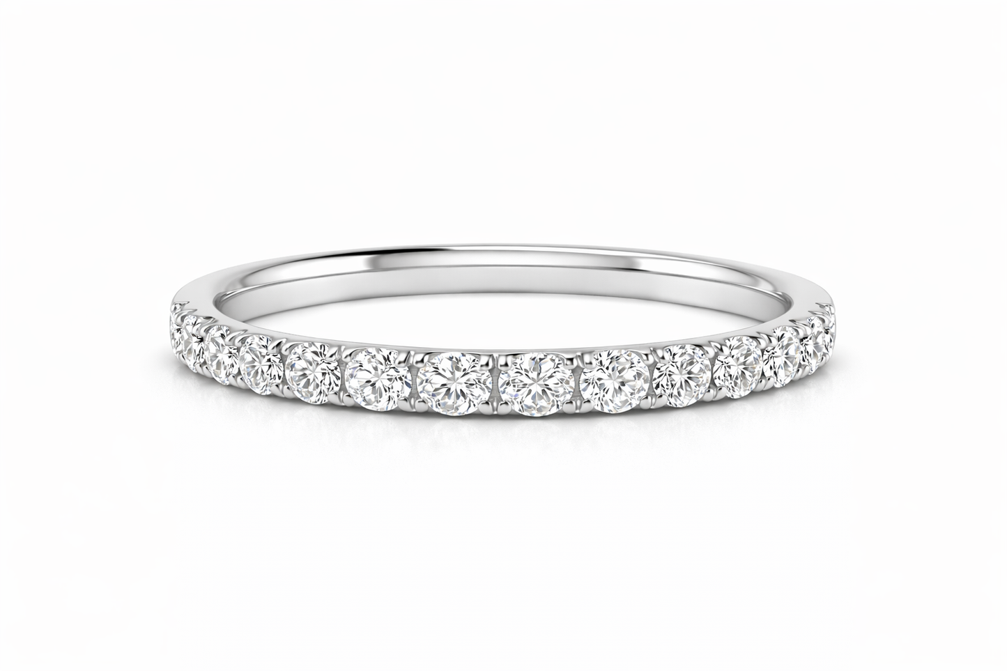 Platinum Diamond Half Eternity Ring - 0.19ct