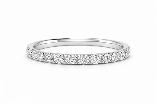 Platinum Diamond Half Eternity Ring - 0.19ct