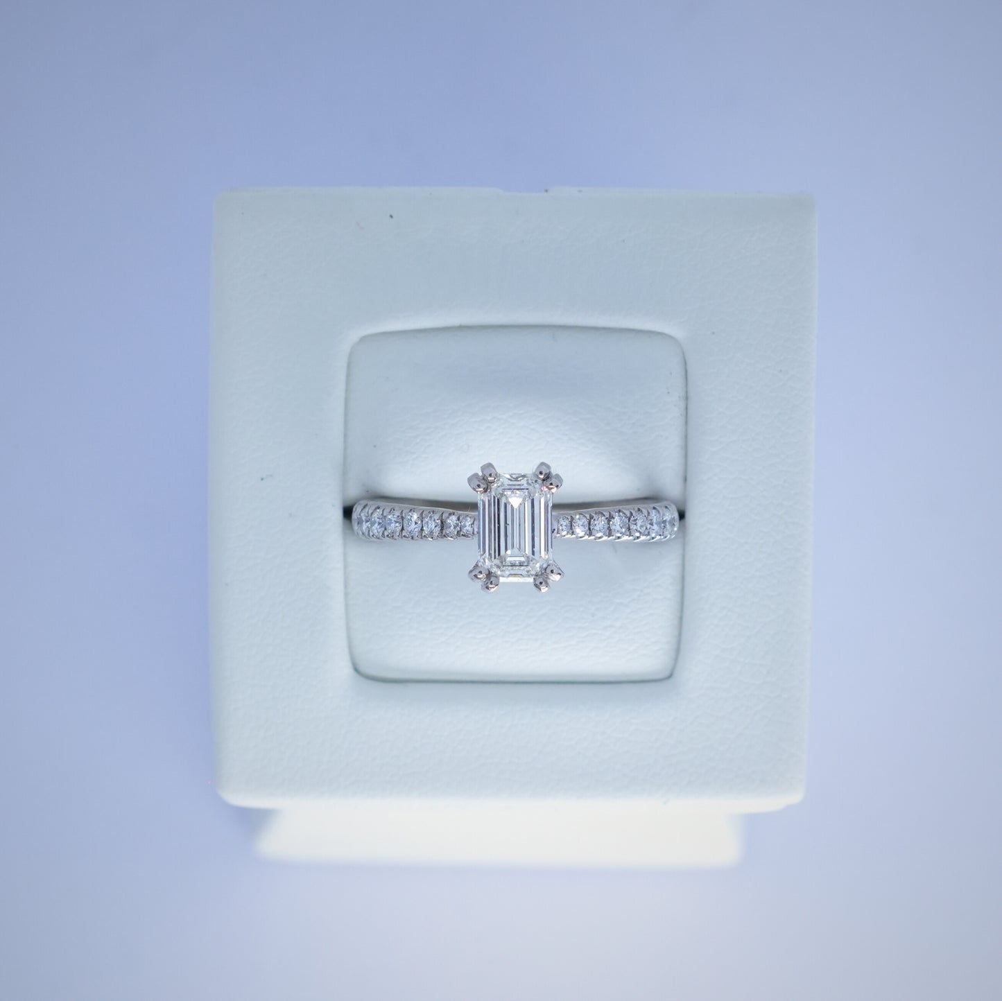 Platinum Emerald Cut 1ct Diamond Ring