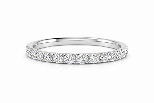 Platinum Diamond Half Eternity Ring - 0.15ct
