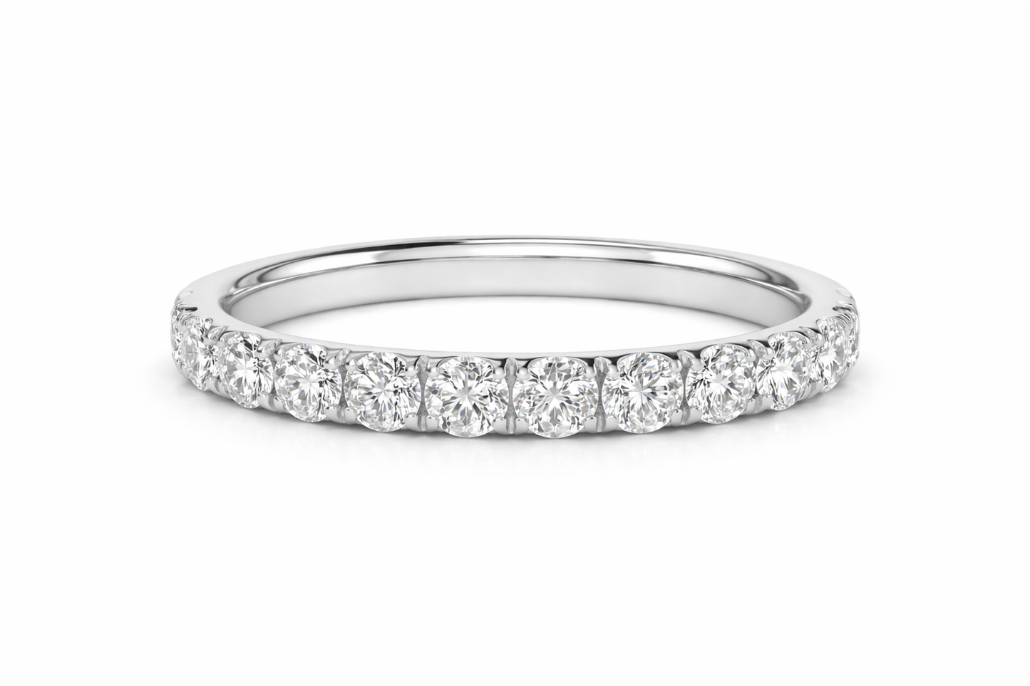 Platinum Diamond Half Eternity Ring - 0.60ct