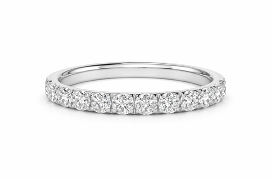 Platinum Diamond Half Eternity Ring - 0.60ct