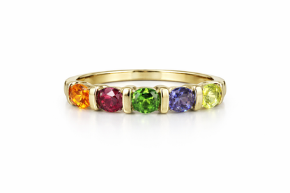 Pre-Loved Multi-Gem Half Eternity Ring