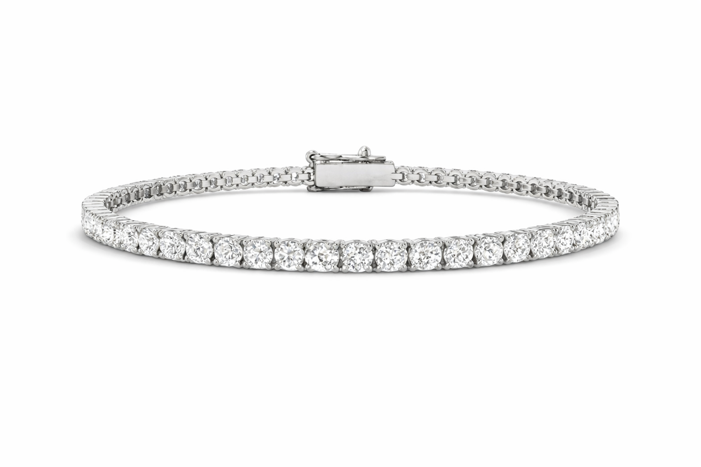 9K White Gold Lab Grown Diamond Tennis Bracelet