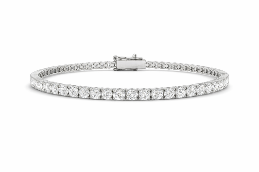 9K White Gold Lab Grown Diamond Tennis Bracelet