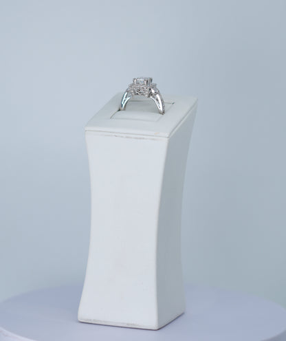 14K White Gold 1.02ct Princess Cut Diamond Ring