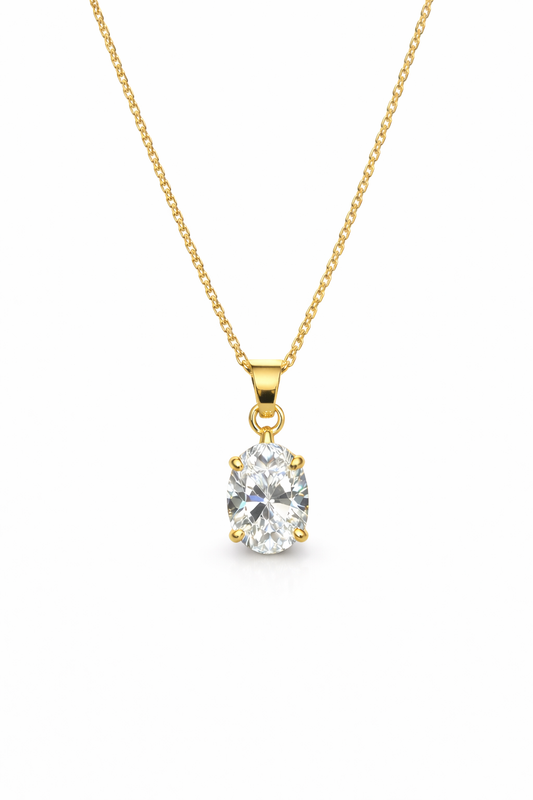 Oval Diamond Pendant