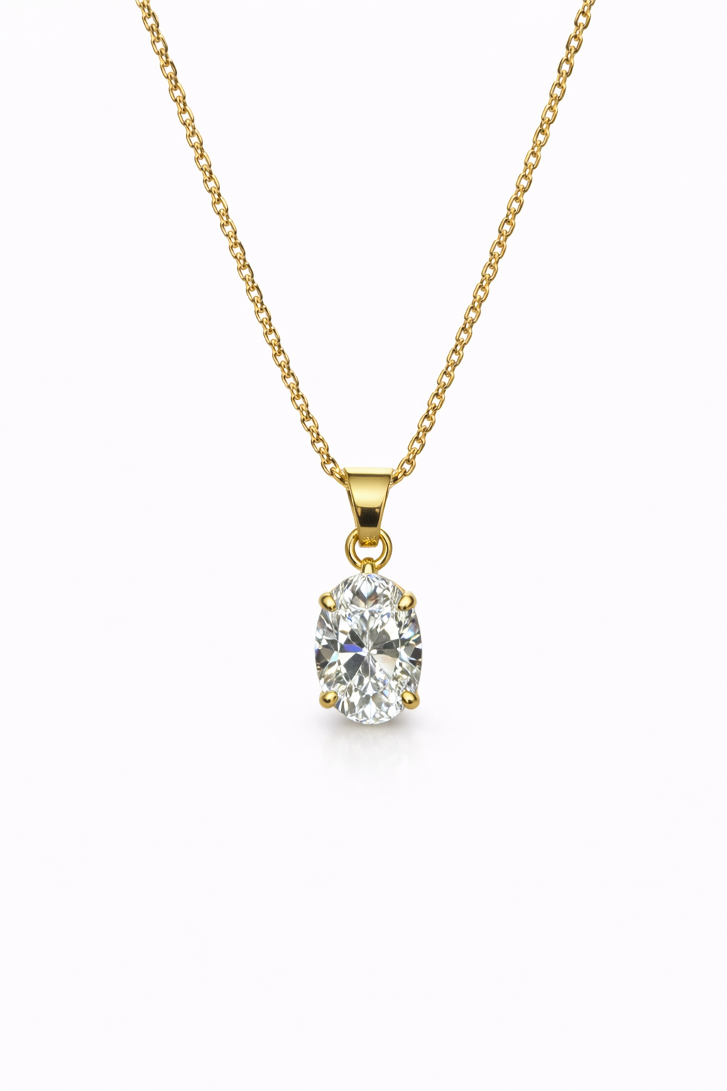 Oval Diamond Pendant