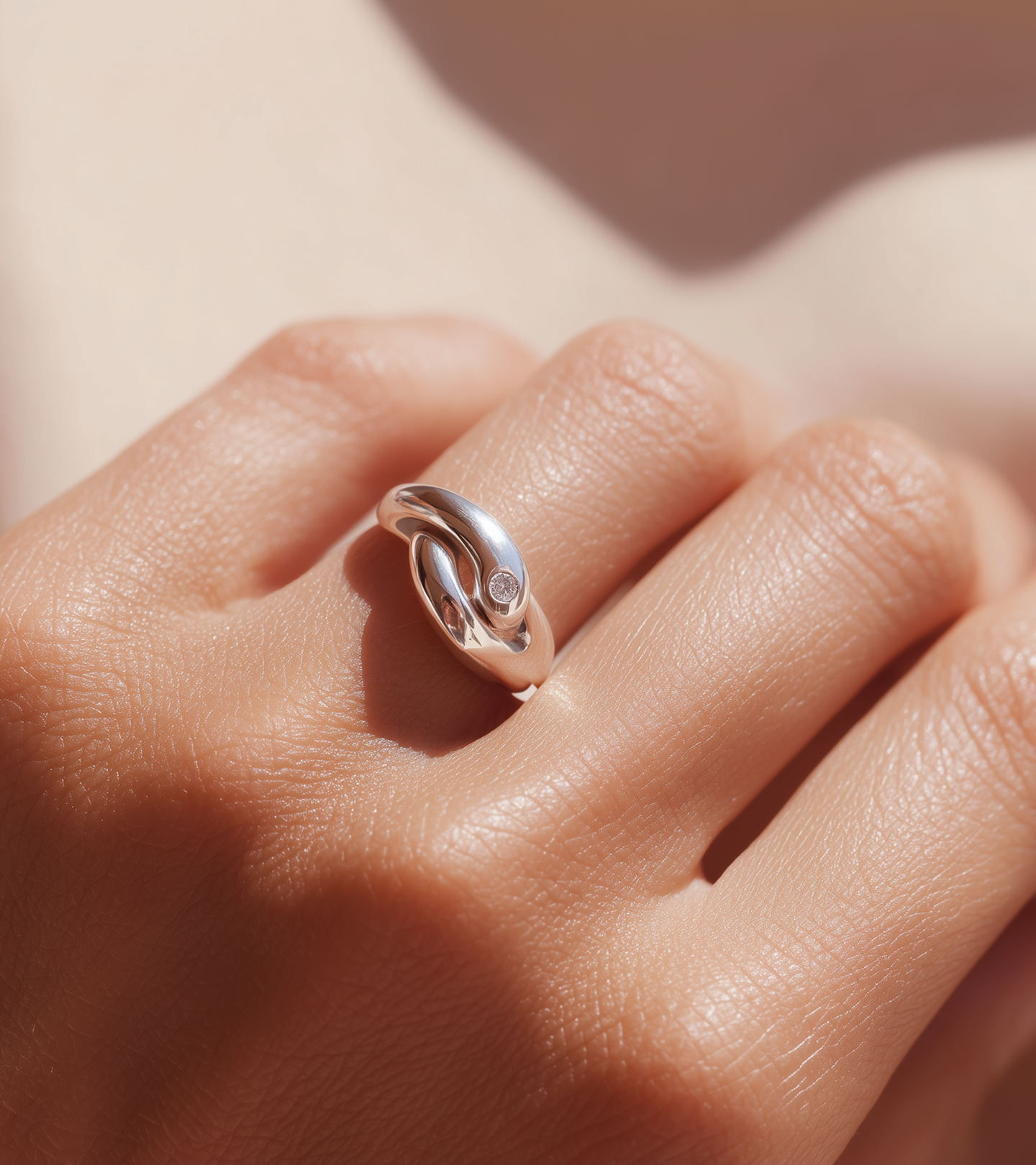 18K yellow Gold Marquise Diamond Engagement ring [TS]