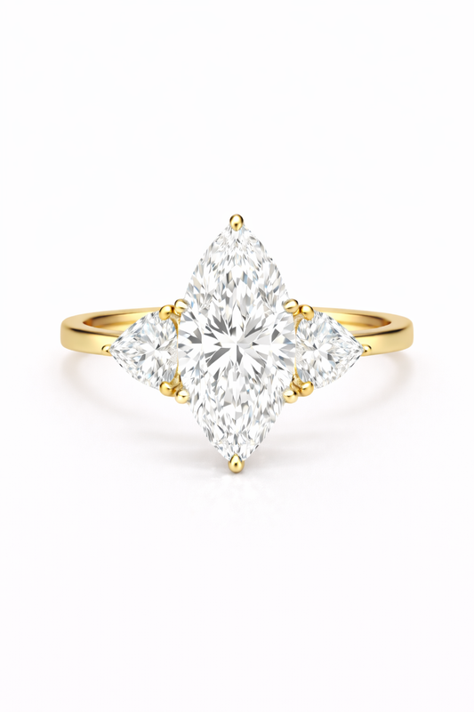 The Marquise Three Stone Ring