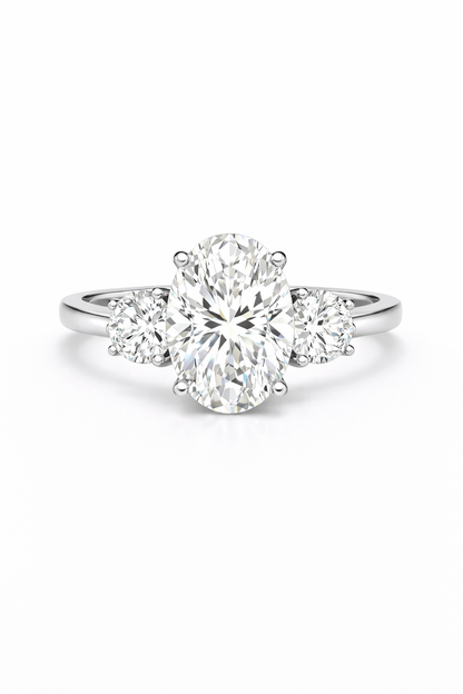 The Oval Three Stone Ring