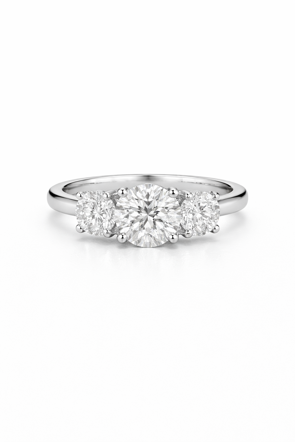 The Round Diamond Three Stone Ring