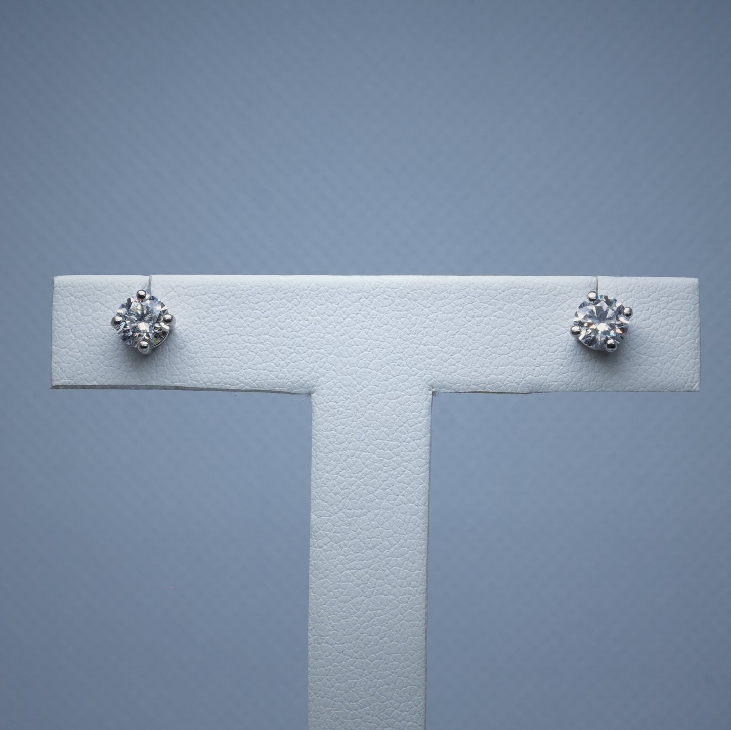 18K White Gold 1.02TCW Diamond Studs