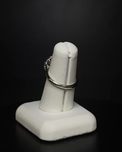 Pre-Loved 18K White Gold Three-Tier Diamond Cluster Ring