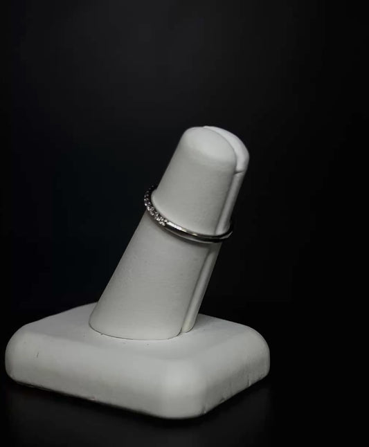 Platinum Diamond Half Eternity Ring - 0.19ct