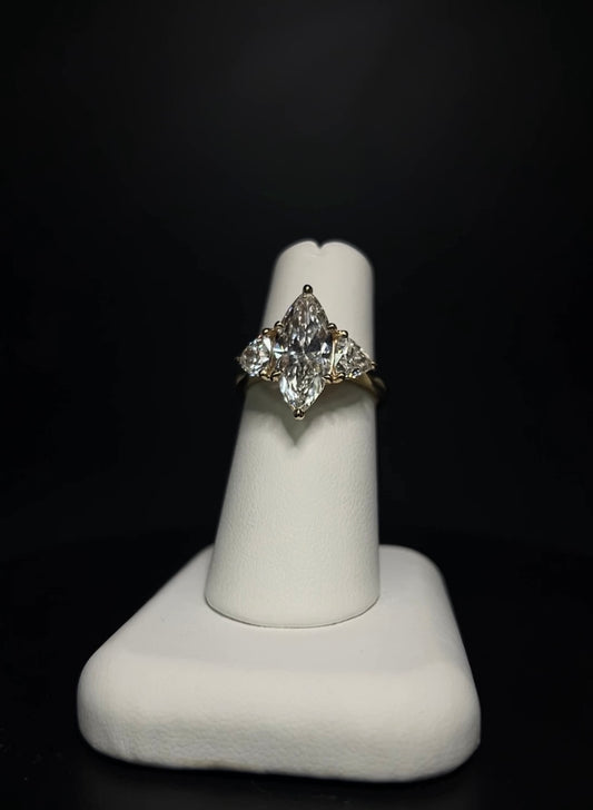 The Marquise Three Stone Ring