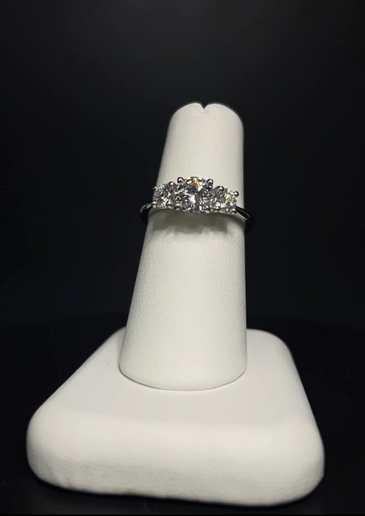 The Round Diamond Three Stone Ring