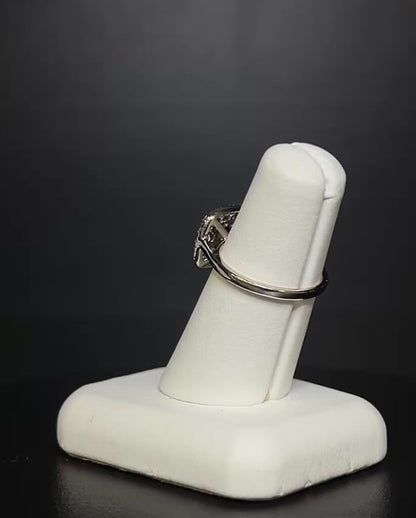 9K White Gold Diamond Cluster Ring