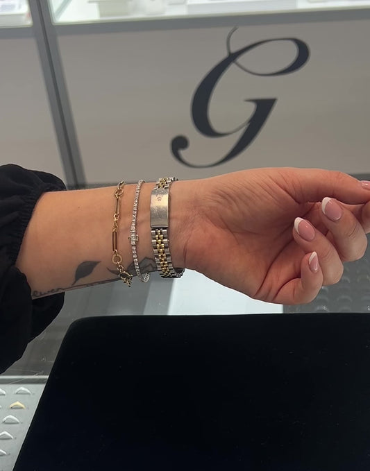 9K White Gold Lab Grown Diamond Tennis Bracelet